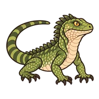 Illustration of a Chinese Water Dragon