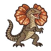 Illustration of a Frilled Dragon