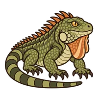Illustration of a Green Iguana