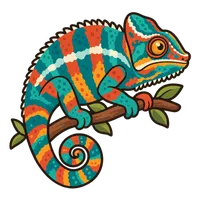 Illustration of a Panther Chameleon