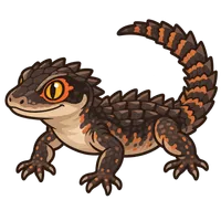 Illustration of a Red-Eyed Crocodile Skink