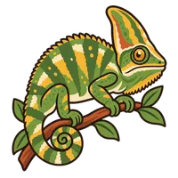 Illustration of a Veiled Chameleon